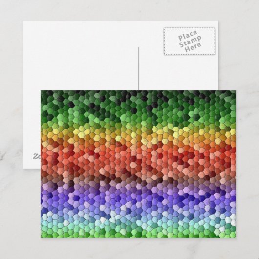 Regenboogmozaïek Briefkaart (Voorkant / Achterkant)