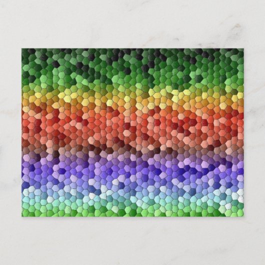 Regenboogmozaïek Briefkaart (Voorkant)
