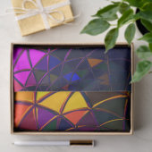 Regenboogmozaïek Glas in lood Geometrische afdrukk Tissuepapier (Geschenk)