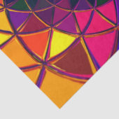 Regenboogmozaïek Glas in lood Geometrische afdrukk Tissuepapier (Detail)