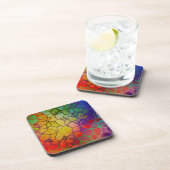 Regenboogmozaïek — Glas in lood Kijk Bier Onderzetter (Rechterzijde)