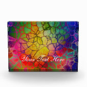 Regenboogmozaïek — Glas in lood Kijk Fotoblokken (Voorkant)