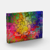 Regenboogmozaïek — Glas in lood Kijk Fotoblokken (Links)