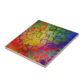 Regenboogmozaïek — Glas in lood Kijk Tegeltje (Zijkant)