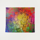 Regenboogmozaïek — Glas in lood Kijk Wandkleed (Voorkant (horizontaal))