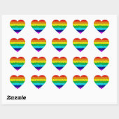 Regenboogmozaïek Hart Sticker (Vel)