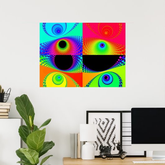 Regenboogmozaïek Poster (Thuiskantoor)