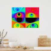 Regenboogmozaïek Poster (Keuken)