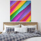 regenboogmozaïekdoek canvas afdruk (Insitu (Slaapkamer))