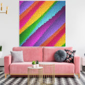 regenboogmozaïekdoek canvas afdruk (Insitu (Woonkamer))