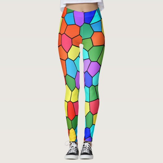 Regenboogmozaïeken Leggings (Voorkant)