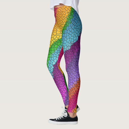 regenboogmozaïekleggings leggings (Links)
