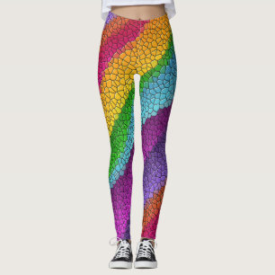 regenboogmozaïekleggings leggings