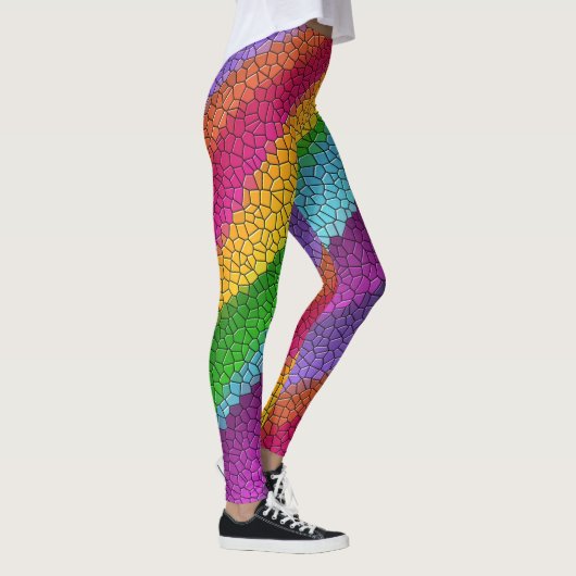regenboogmozaïekleggings leggings (Rechts)