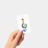 Regenboogmuziek sleutel discantsleutel badge (Handheld)