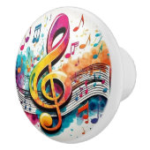 RegenboogMuzieknoten Keramische Knop (Rechts)