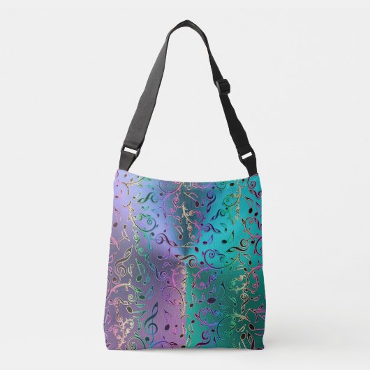 RegenboogMuzieknoten OntwerpCanvas tas (Voorkant)