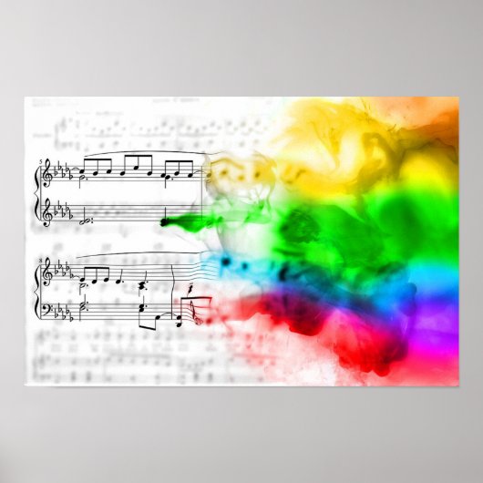 RegenboogMuzieknoten Poster (Voorkant)