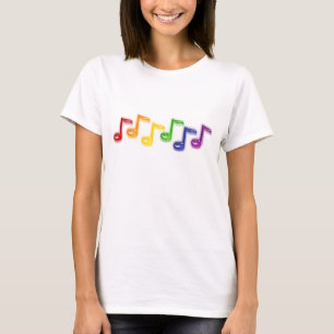 RegenboogMuzieknoten Vrouwen T-shirt