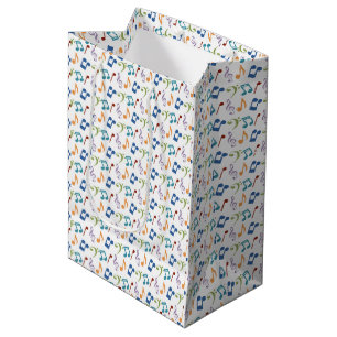 RegenboogMuzieknoten (wit) Medium Cadeauzakje