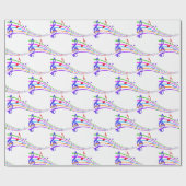 regenboogmuzieknotities cadeaupapier (Vlak)