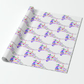 regenboogmuzieknotities cadeaupapier (Uitgerold)