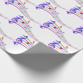 regenboogmuzieknotities cadeaupapier (Hoek)