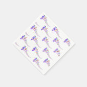 regenboogmuzieknotities servet (Hoek)