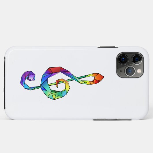 Regenboogmuzikale sleutelschroefdraad Case-Mate iPhone case (Achterkant (horizontaal))