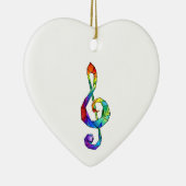 Regenboogmuzikale sleutelschroefdraad keramisch ornament (Rechts)