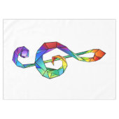 Regenboogmuzikale sleutelschroefdraad tafelkleed (Voorkant (Horizontaal))