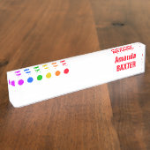Regenboognaamlabel Naambordje (Zijkant)