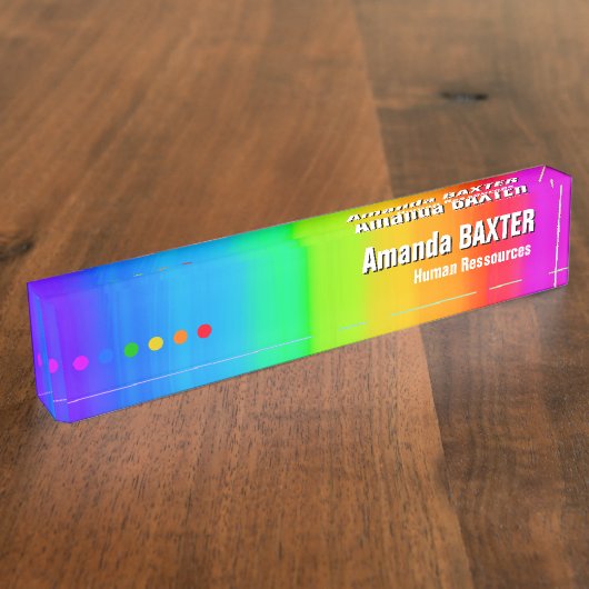 Regenboognaamlabel Naambordje (Zijkant)