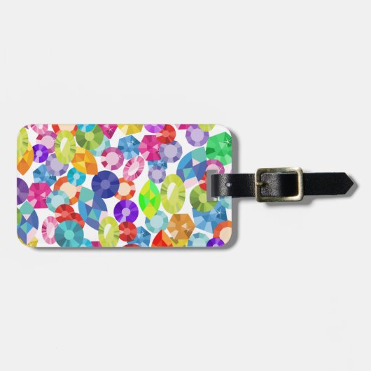 regenboogneushoorns bagagelabel (Voorkant horizontaal)