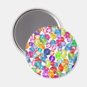 regenboogneushoorns magneet (Voorkant / Achterkant)