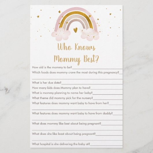 Regenboogneutraal goud dat mama het beste spel ken (Voorkant)