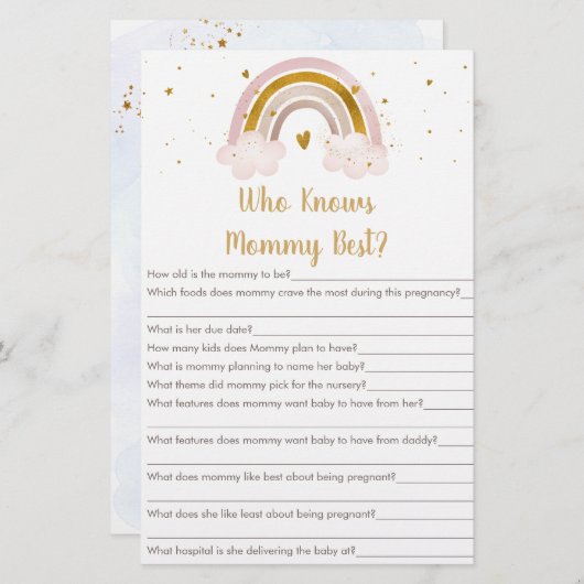 Regenboogneutraal goud dat mama het beste spel ken (Voorkant / Achterkant)