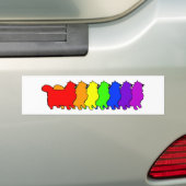 RegenboogNoors bos Bumpersticker (Op auto)