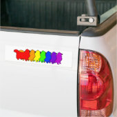 RegenboogNoors bos Bumpersticker (Op Truck)