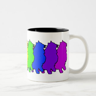 RegenboogNoors bos Tweekleurige Koffiemok