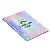 Regenboognotitieboek, blindiaans en trots notitieboek (Rechterzijde)