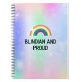 Regenboognotitieboek, blindiaans en trots notitieboek (Voorkant)