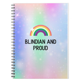 Regenboognotitieboek, blindiaans en trots notitieboek