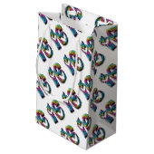 Regenboognummer zestien zoete 16 16e Jubileum Klein Cadeauzakje (Achterkant Gekanteld)