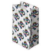 Regenboognummer zestien zoete 16 16e Jubileum Klein Cadeauzakje (Voorkant Gekanteld)