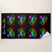 Regenboogoctopus - Beach Towel Strandlaken (Voorkant)