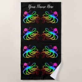 Regenboogoctopus - Beach Towel Strandlaken
