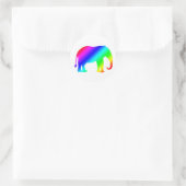 Regenboogolifant Ronde Sticker (Tas)