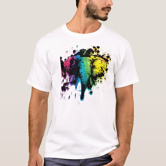 Regenboogolifant T-shirt (Voorkant)