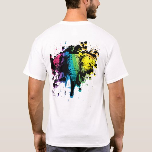 Regenboogolifant T-shirt (Achterkant)